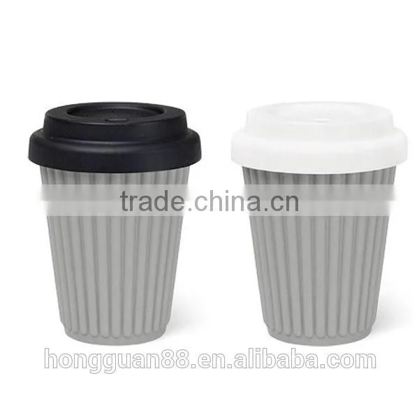 silicone coffee cup with lid/ rubber coffee cup lid/ cover