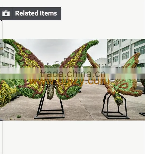 Milan grass shape ornamental topiary boxwood animal for showroom decoration