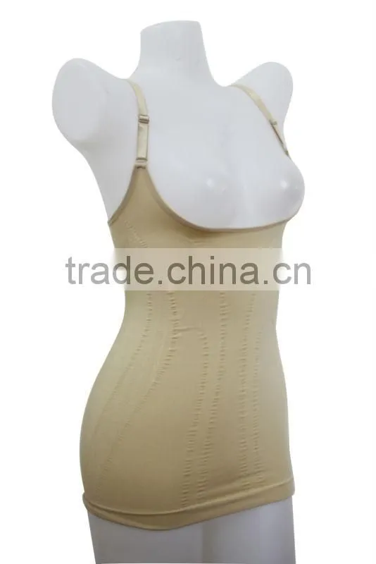 Best popular open bust mid waist slimmer tank top