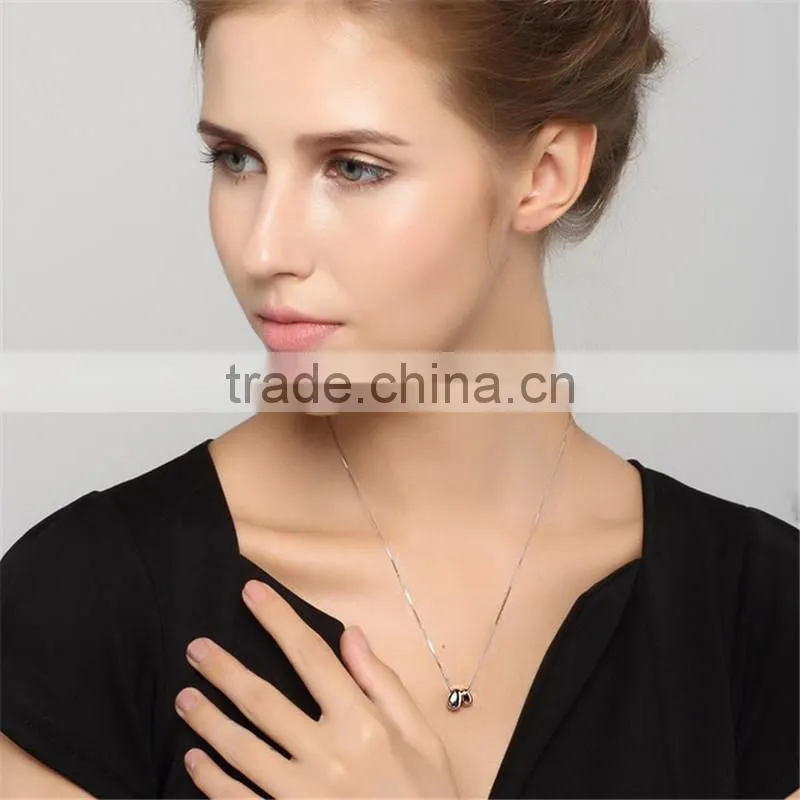 925 sterling silver fashion waterdrop shape pendant necklace
