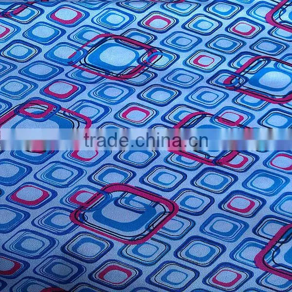 100%cotton white background blue and red printed fabric / twill fabric / shirt fabric / soft hand feel