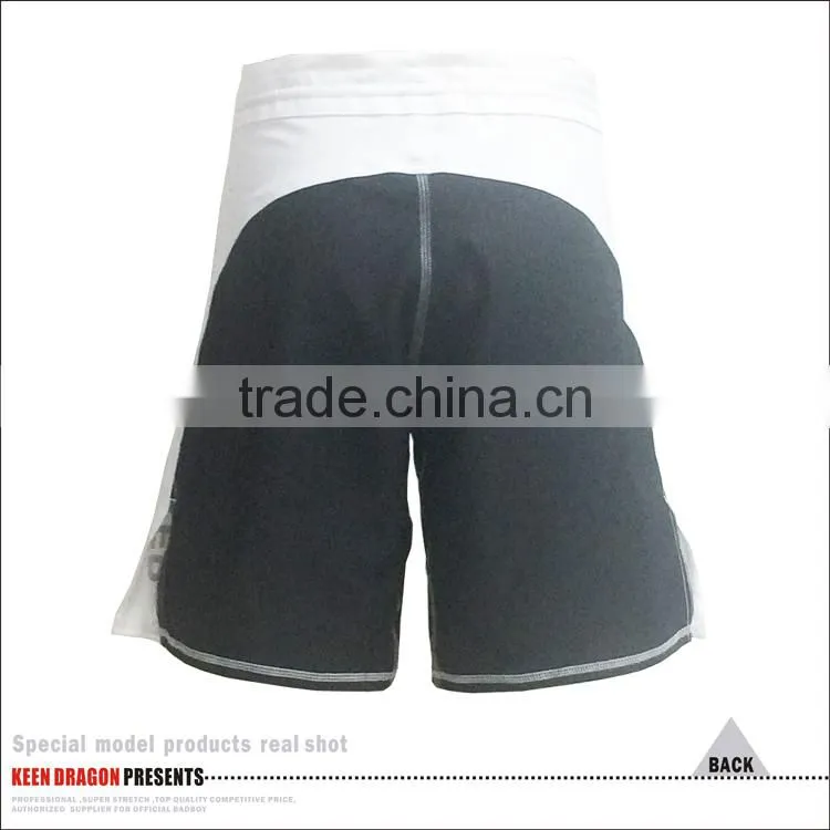 White and Black MMA Shorts Durable Martial Arts in Sportswear Men