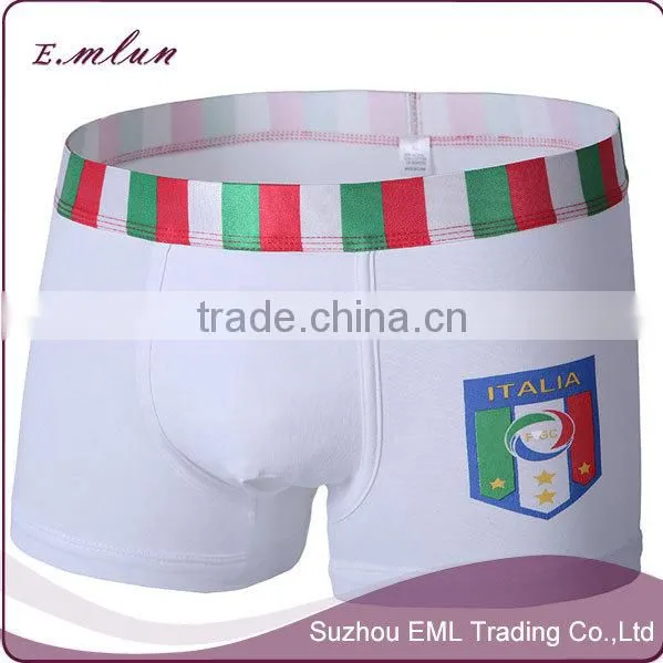 men new design football printed seamless cotton/modal underwear/men boxer shorts
