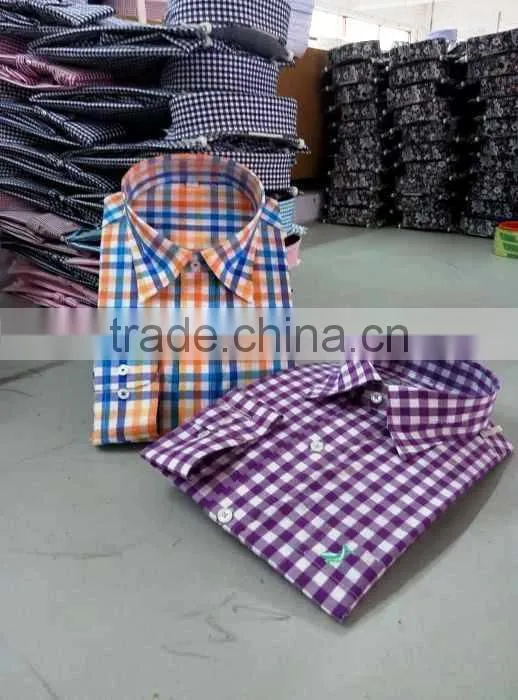 classic fashion design men's casual check shirt