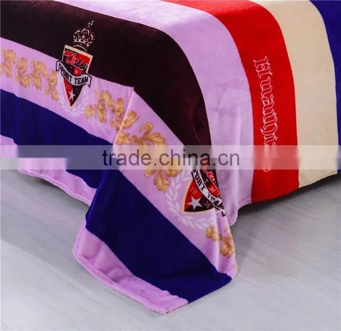 2017 NEW DESIGN COLORS STRIPES FLANNEL 4PCS BEDDING SET