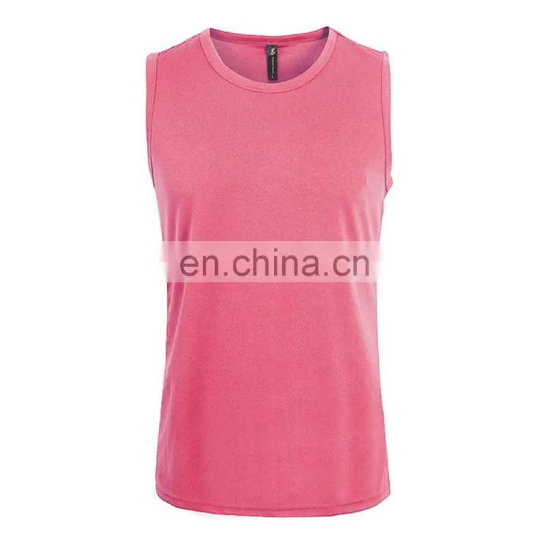 Wholesale Custom mesh sleeveless 100% polyester dry fit shirts