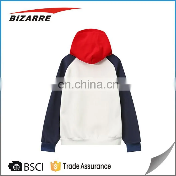 Custom made two tone wholesale hoodies with own logo