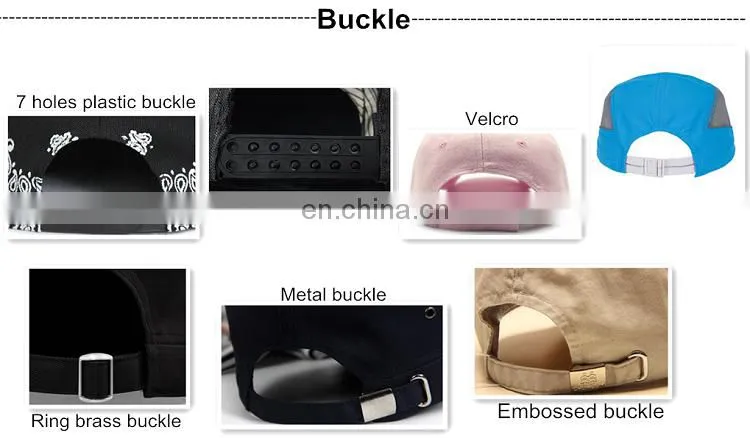 Custom High Quality Baseball Cap Sports Hat With Metal Buckle