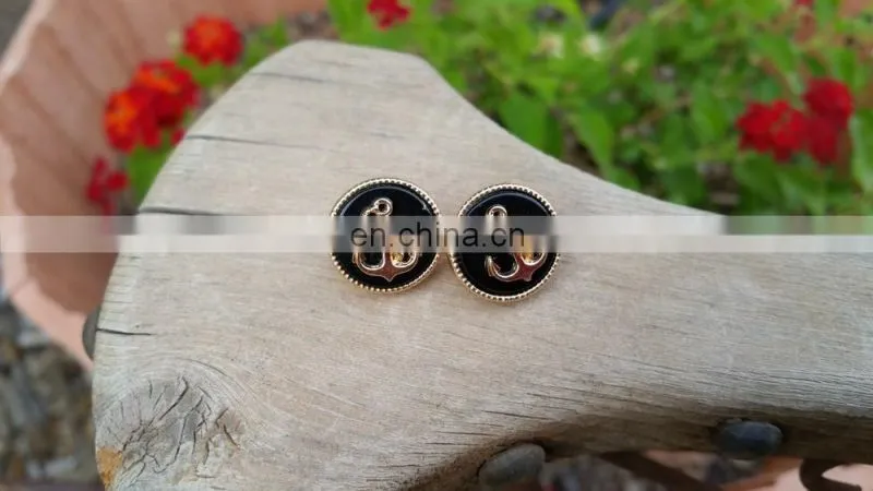Summer seahorse starfish and anchor tortoise shell stud earrings
