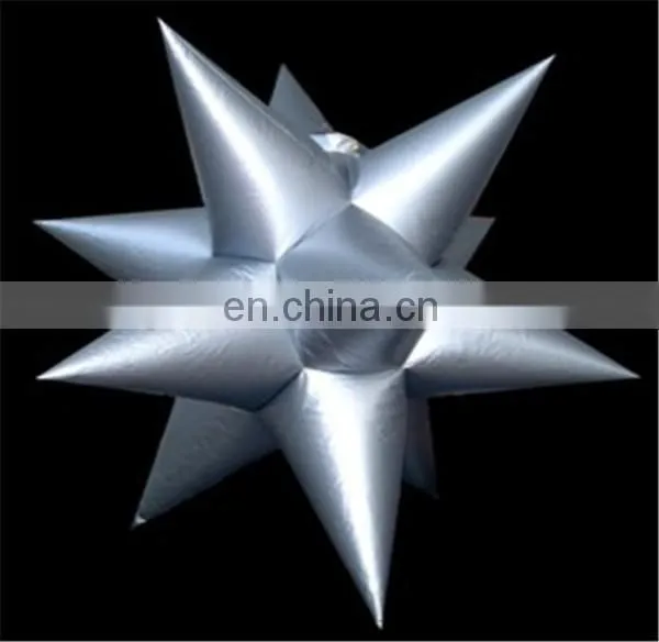Large inflatable gilter star shaped decoration for party or event