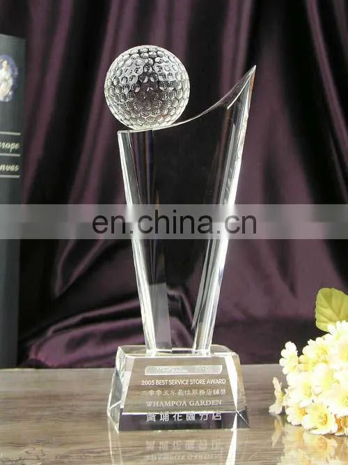 crystal football trophy cup