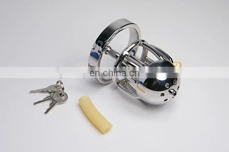 2015 new design stainless steel lockable cock cage penis cage