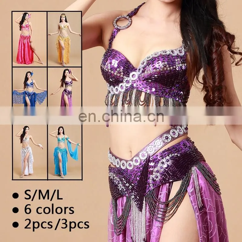 Beading tassel sequins sexy austrial bellydance costumes