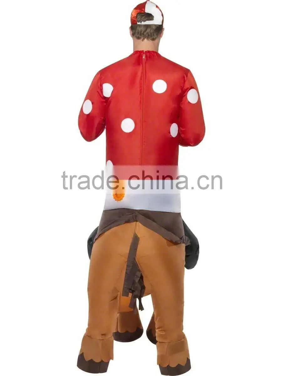 2016 inflatable jockey and horse fancy dress costume