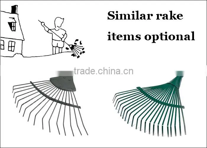 (8-1402) 22 teech plastic material leaf collecting lawn rake