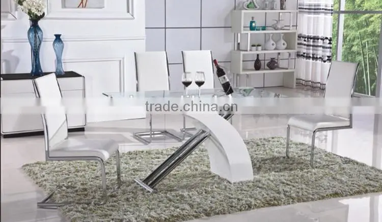 2014 newest modern Glass dining set 1+4