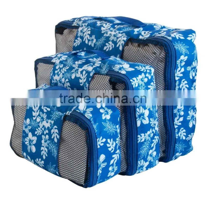 3 Set Packing Cubes for travel,Travel Luggage Packing Organizers Bag,high quality polyester packing cube for women