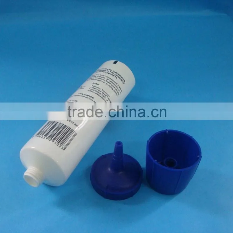 pe plastic tube for gel ,with double screw cap