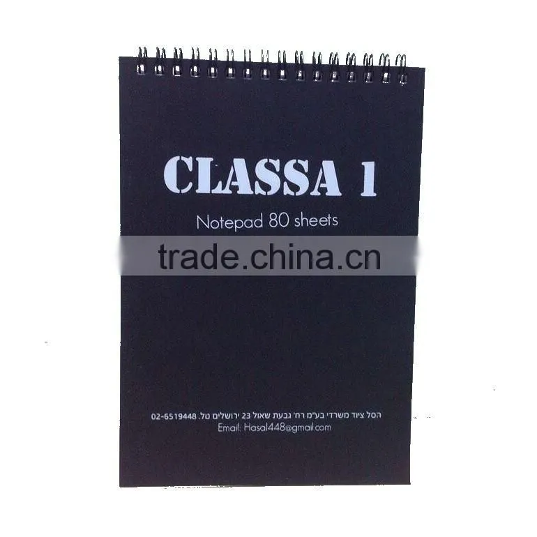 wire-o ring spiral black platierc cover notebook