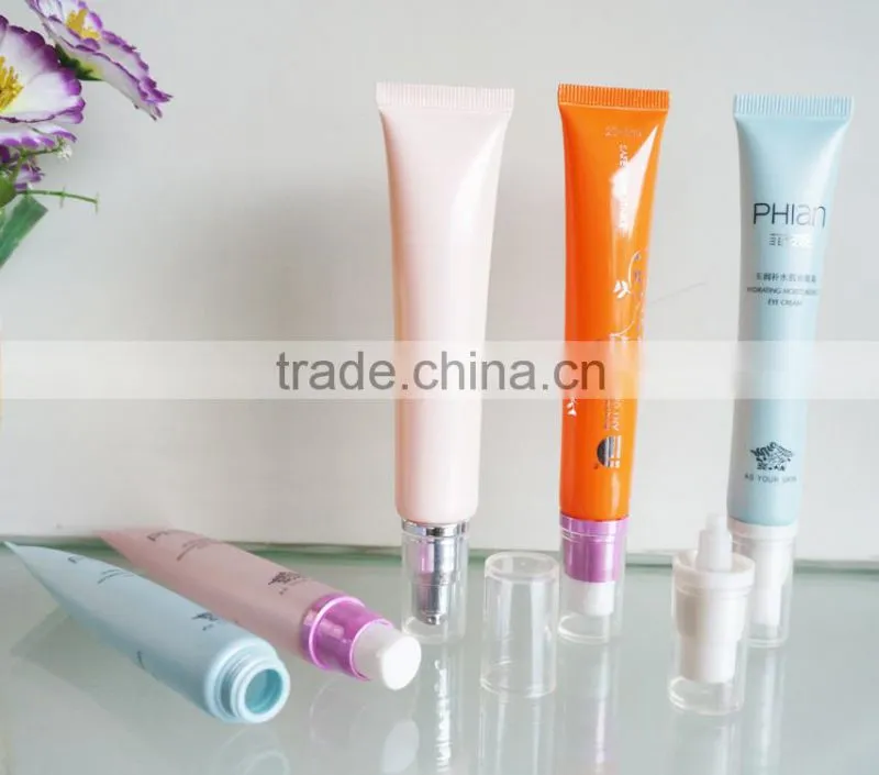 Mini-Pump Tube, Flexible plastic tube packaging W/Pump Cap