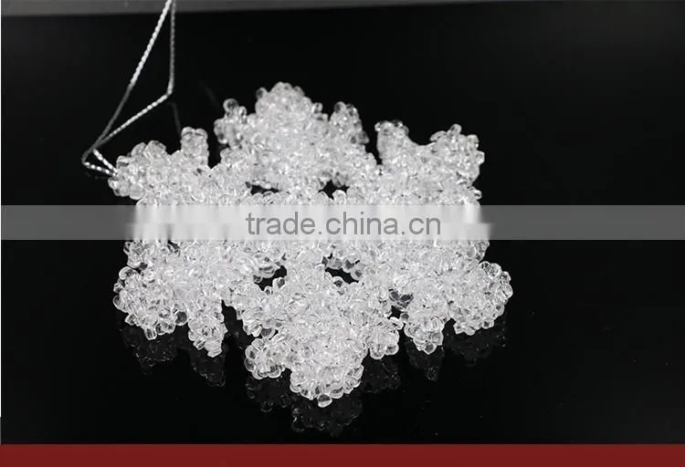 XMAS Ornaments Natal Navidad 11cm Clear Acrylic Snowflakes Christmas Party Decoration