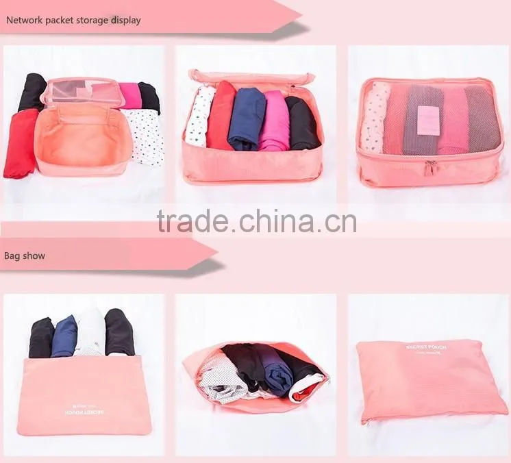 6PCS/Set High quality Mesh Bag Travel Bags Women