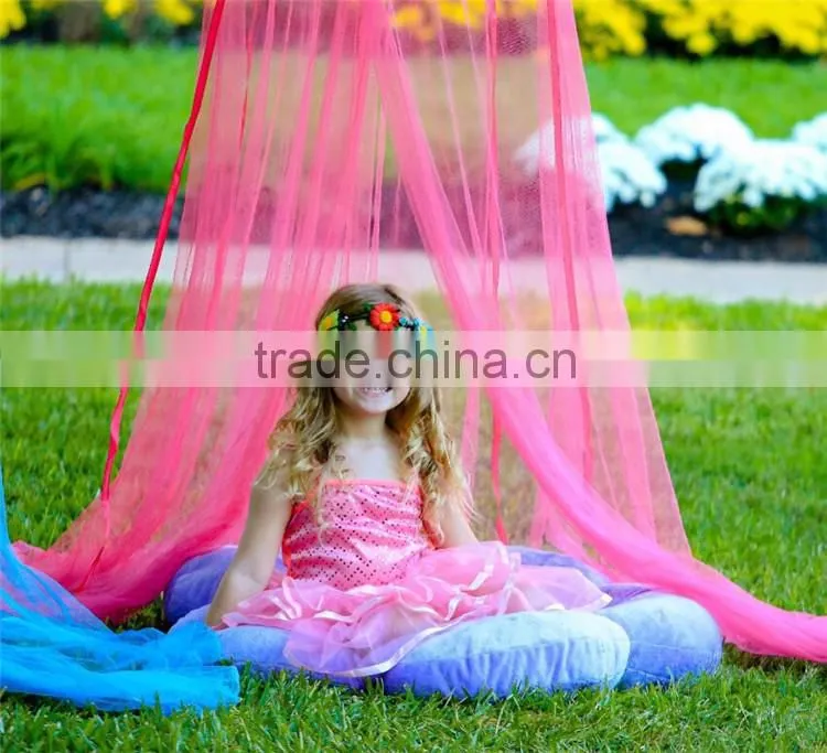 Round Girls Hanging Bed Canopy Folding Portable Iron Window Outdoor Baby Mosquito Net