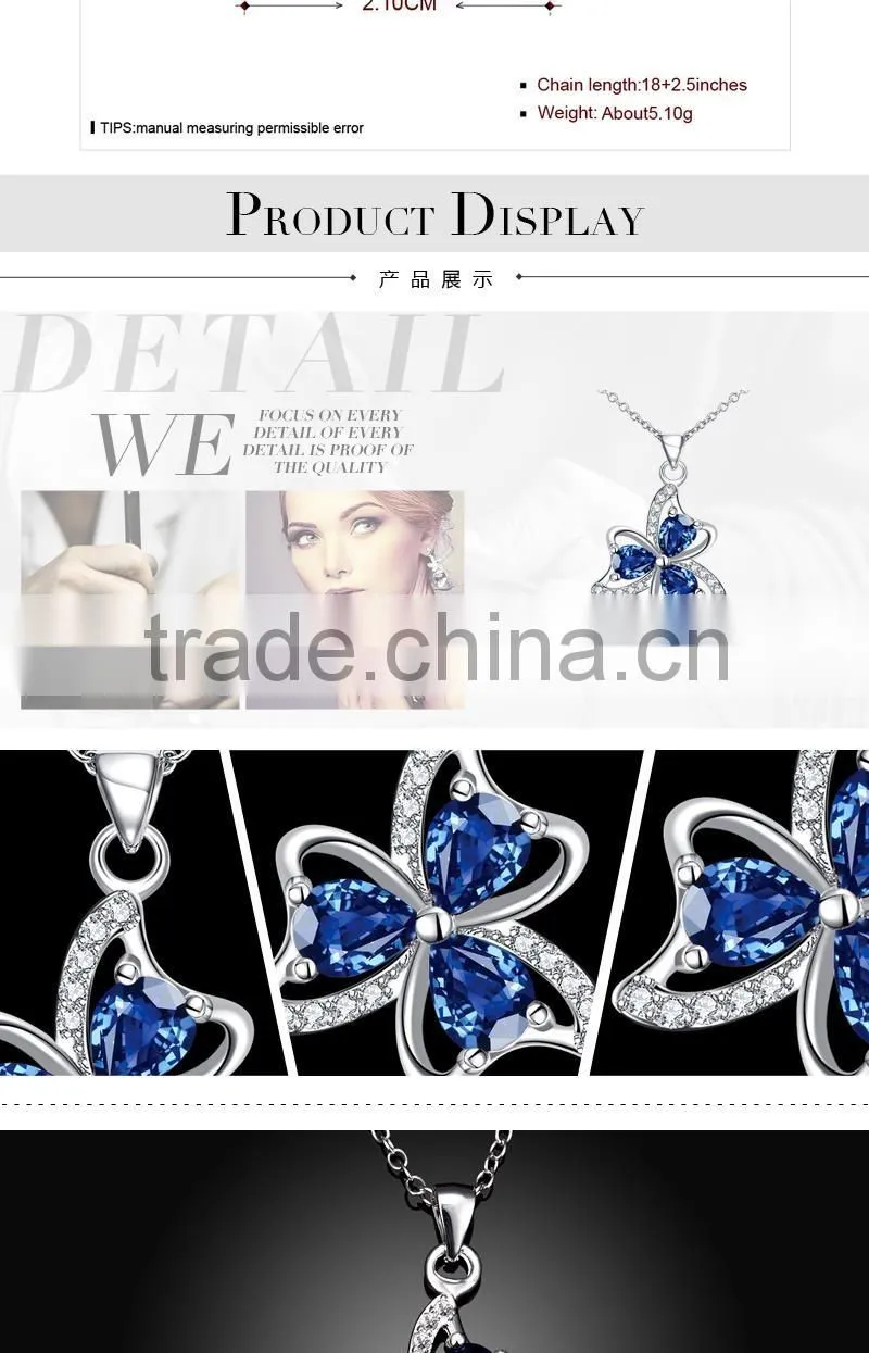 Factory wholease fashion plated silver necklace