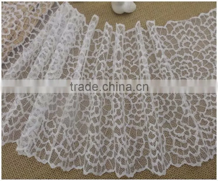 2016 New Fashion Black white stock 8.26" Nylon lace for wedding dress lace/sexy lace/Trimming Lace fabric