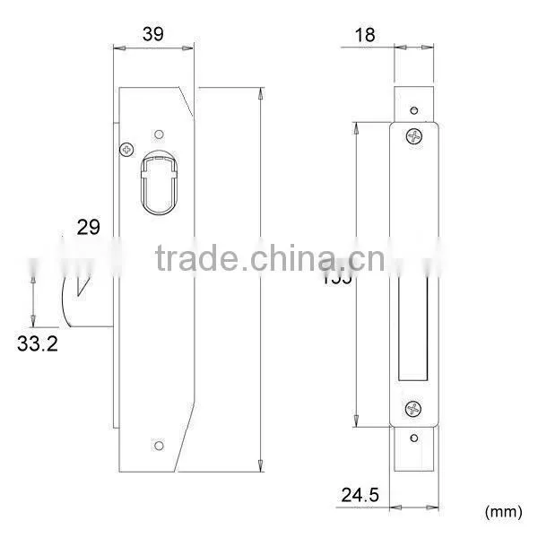 Australian Narrow Style Deadlock Lock