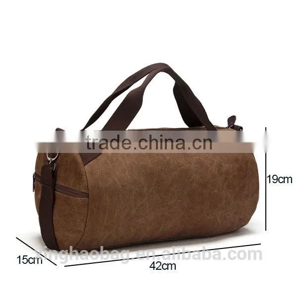 China cheap waterproof canvas duffle bag luggage wholesale leather bag