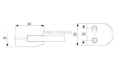 MIDDLE FLATBOTTOM FLEXIBLE GLASS CLIP