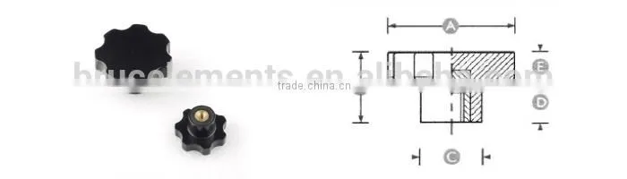 Seven-Lobe Knob gloss finish Duroplastic BE12.0141