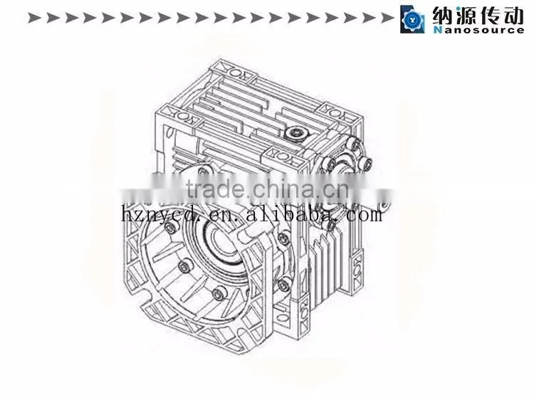 NRV F 030 20:1 FA flange solid input hollow output shaft electric motor speed reducer