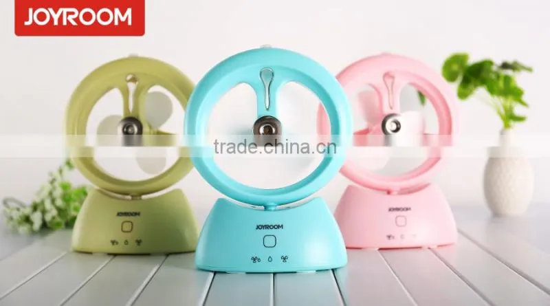 Joyroom F101 Quiet gentle huimidifying rechargeable electronic fan 1000mAh mini 75 degree rotation fan humidifier