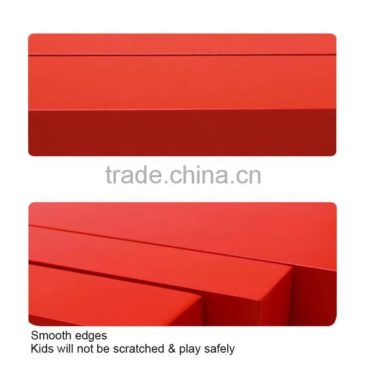 Wooden Montessori Sensorial Toy Long Red Rods