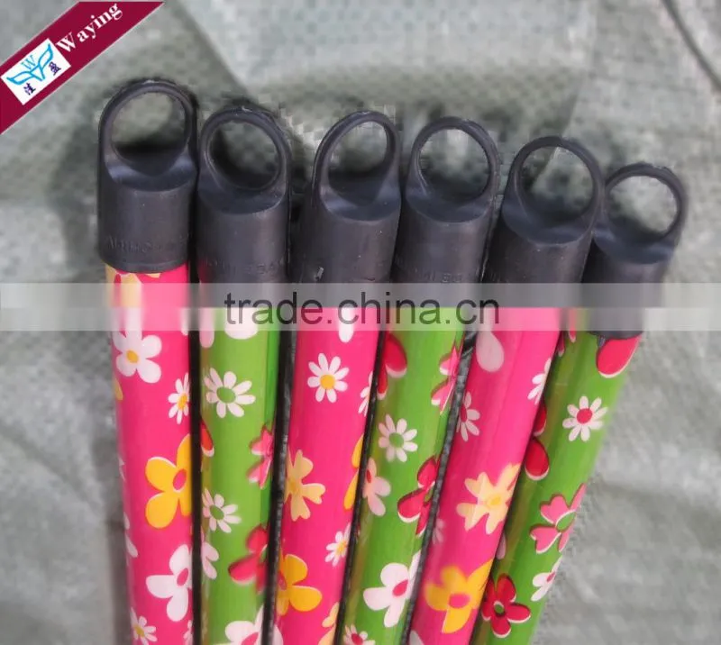 Long Straight Painted wooden mop stick handle
