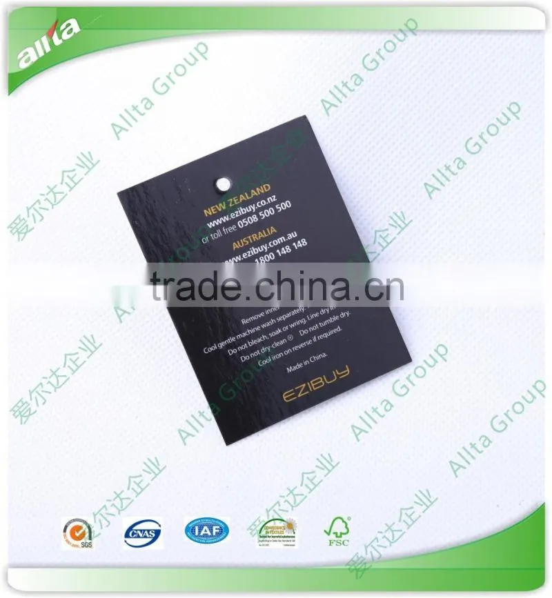 Factory price cheap customize hangtags, paper hang tag garment hang tags