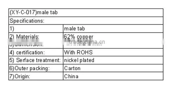 (XY-C-017) cable terminal with UL certification