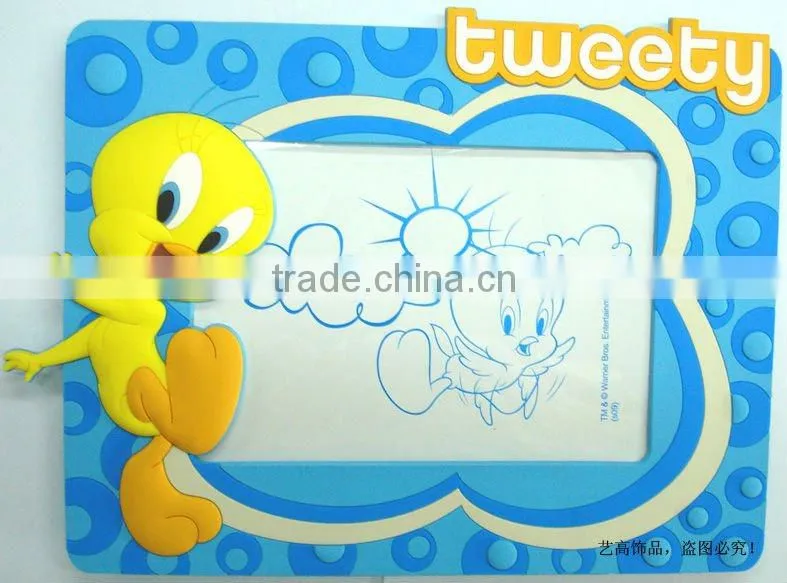Made in China 3d embossed soft pvc waterproof photo frame