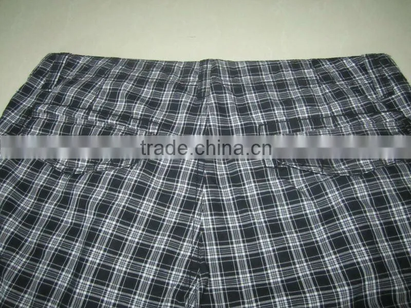 2012 mens fashion plaid cotton cargo shorts