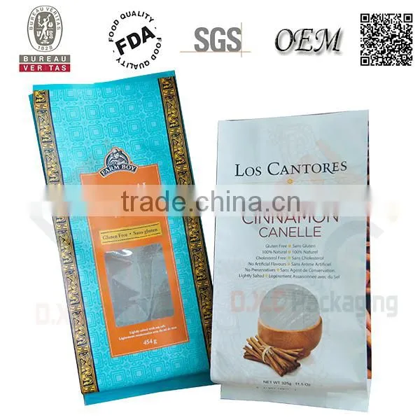 Snack Food Stand Up Pouches With Window For Food Packaging