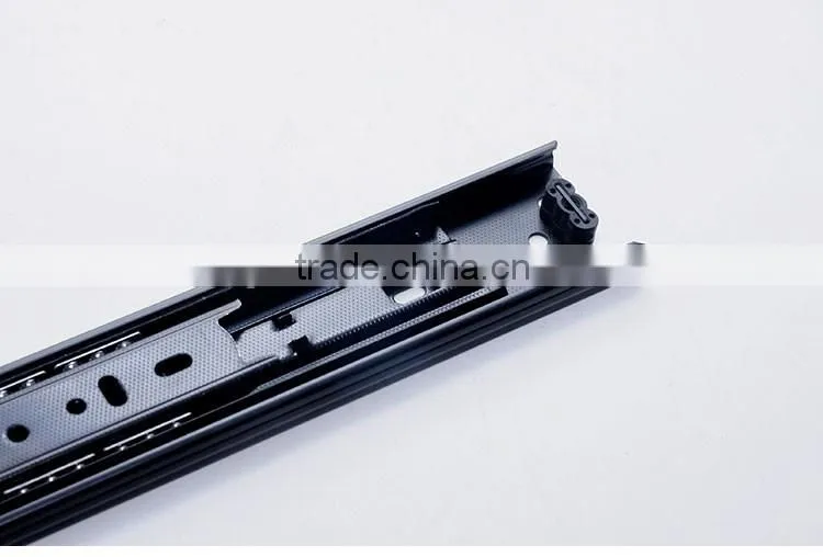 2016 New coming buffer function metal slide bracket for for furniture ball bearing slide rail