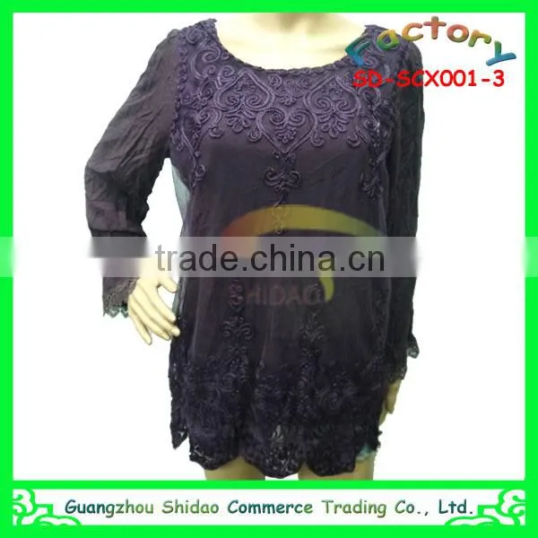 Woman blouse new fashion ladies lace blouse designs lace blouse