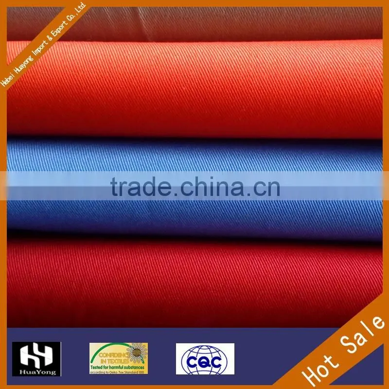 China supplier T/C 65 polyester 35 cotton workwear twill fabric
