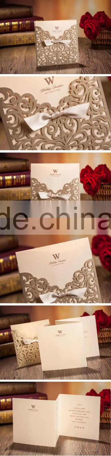 Factory directly roll wedding invitation card wholesale