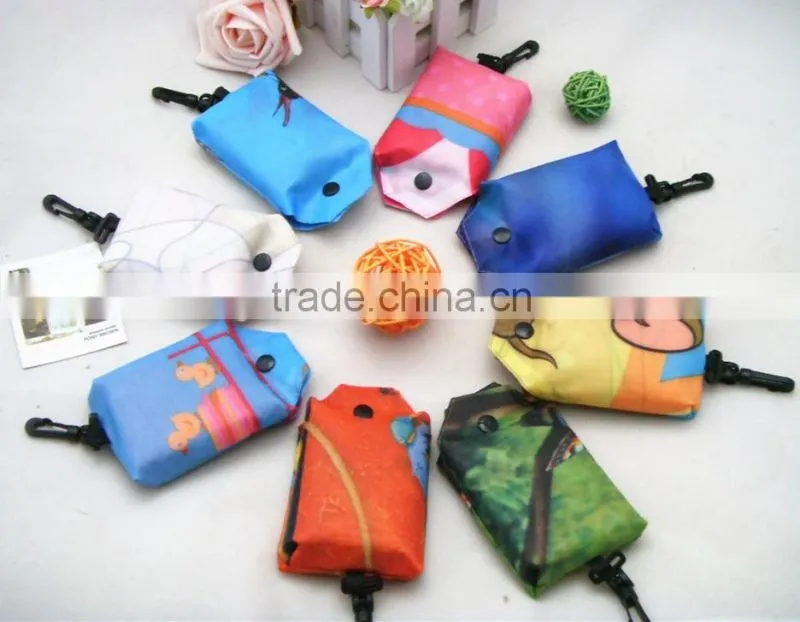 nylon fabric shopping bags,handle bag ,foldable,colourful, variety of shapes