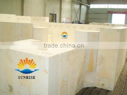 AZS33# fused cast AZS TY-33PT for container, bottle furnace