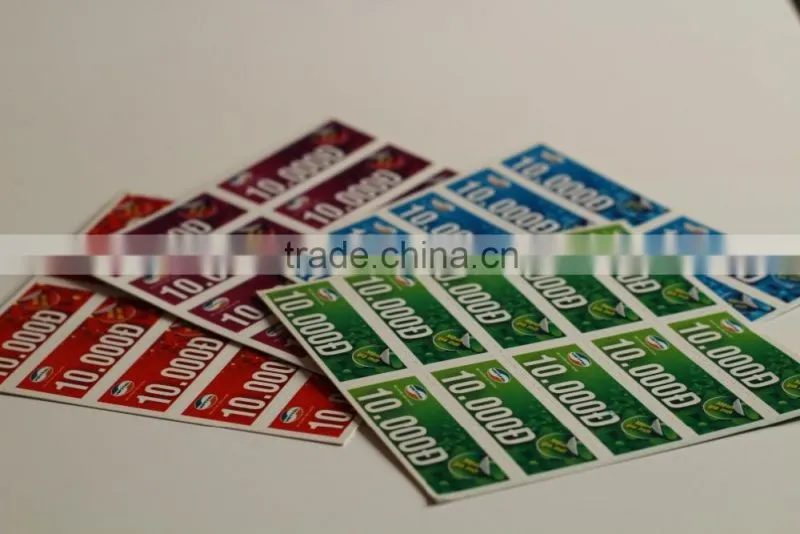 prepaid scratch phone card printing
