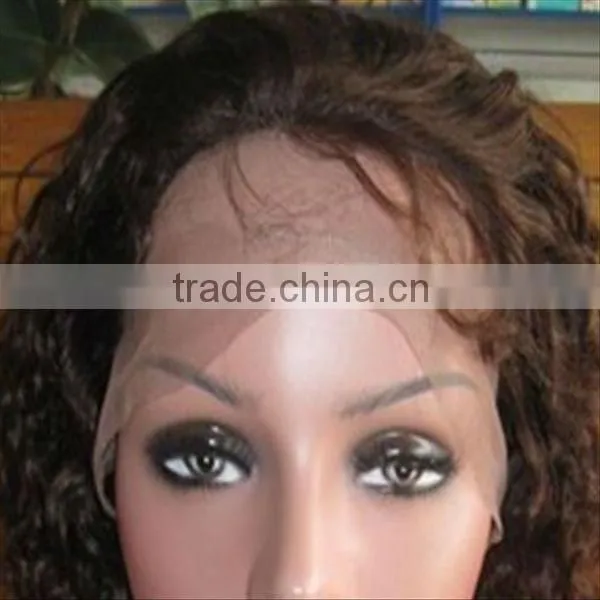 wet and wavy short blonde human hair full lace wig